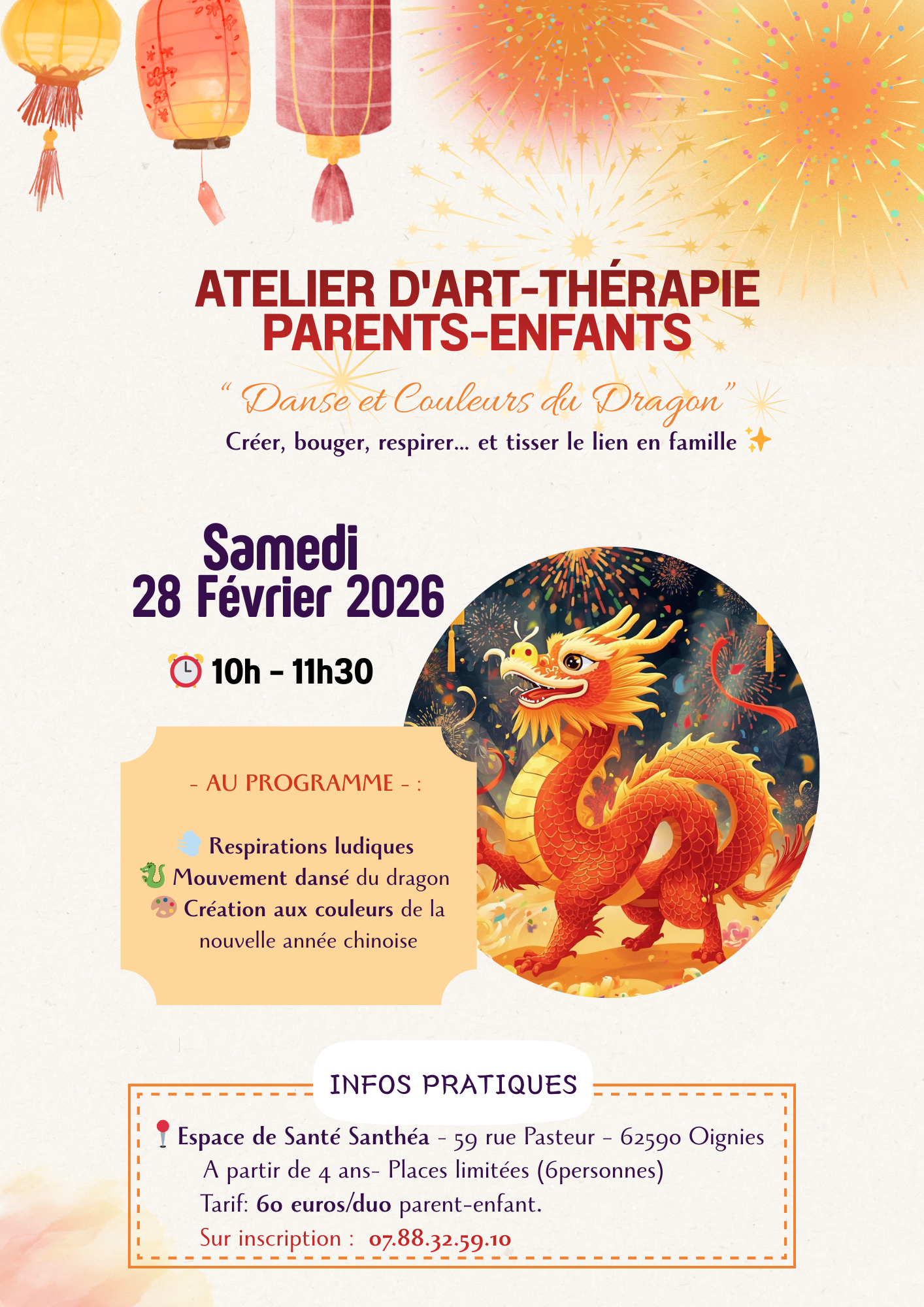 Ateliers Janvier 2026-Yoga du rire & Art-thérapie - Espace Santhéa Oignies
